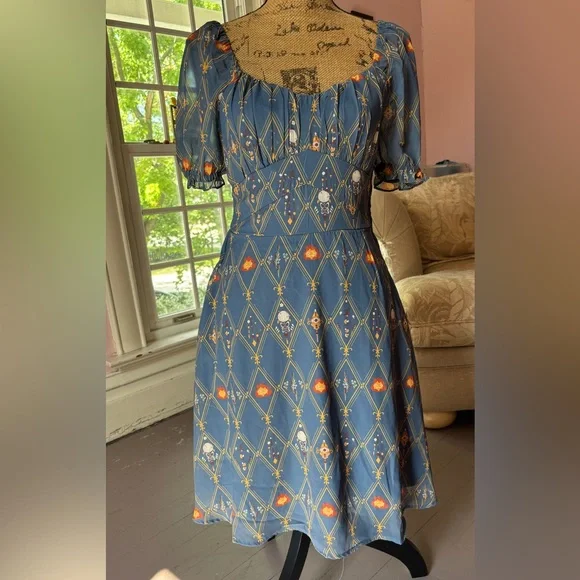 Studio Ghibli Howl’s Moving Castle Smocked Blue Dress - NWT, Size Small - Picture 1 of 7